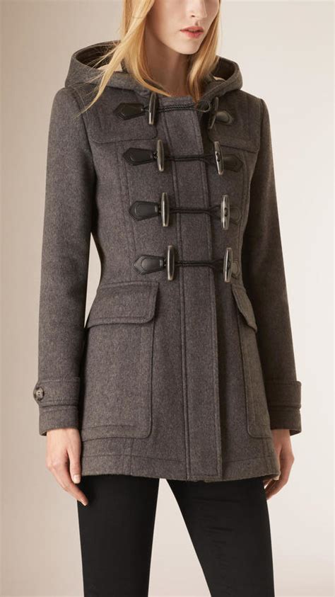 burberry wool plaid coat|burberry duffle coat women's.